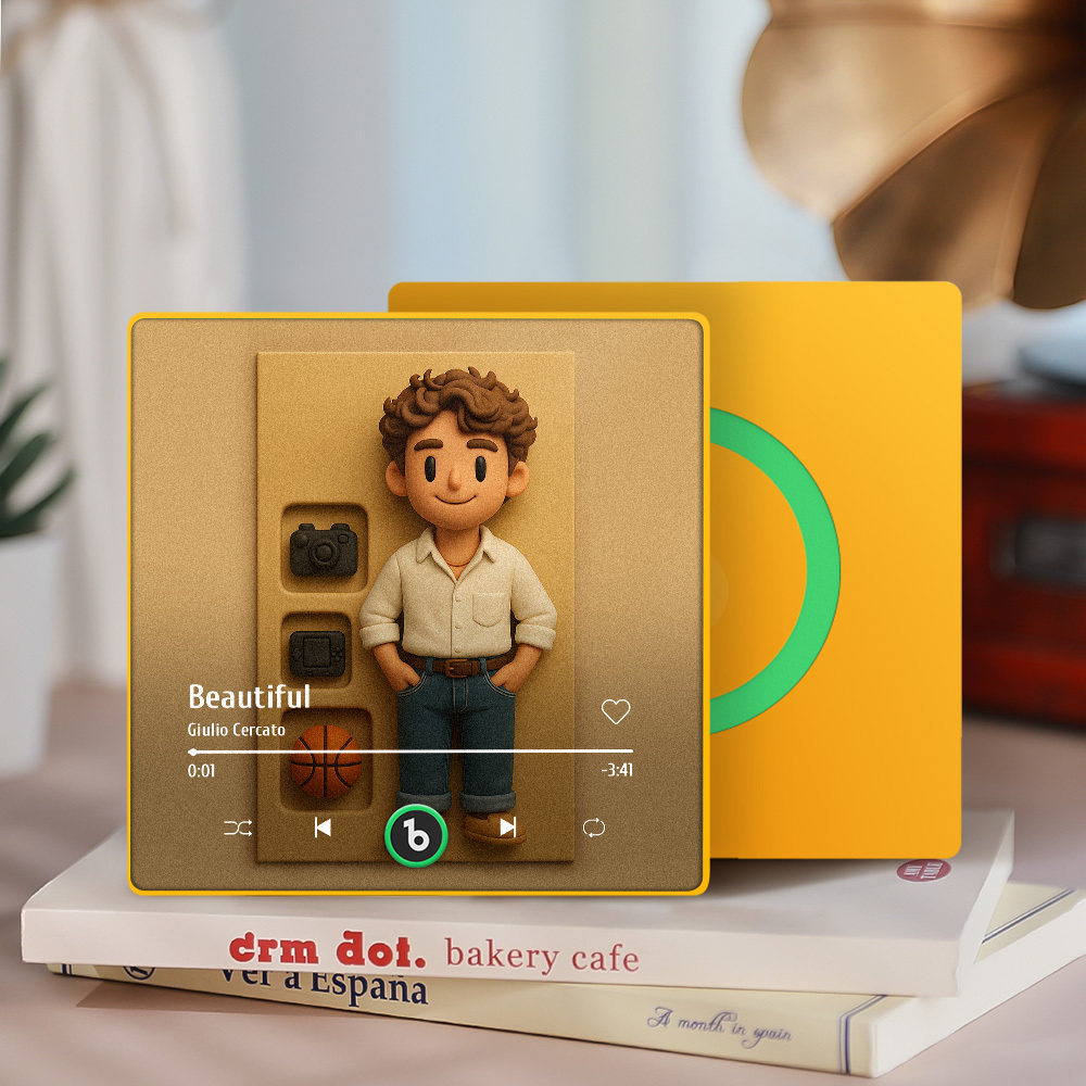 Fully Body Custom Action Figure Portraits Music Fridge Magnet Personalized Clay Style Photo Frame - MyMoonLampAu