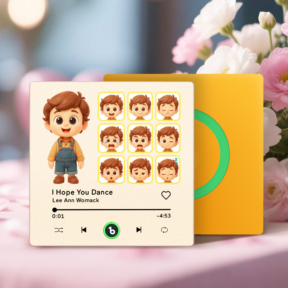 Custom Photo and Funny Expressions Music Fridge Magnet Personalized Photo Frame Gift for Her - MyMoonLampAu