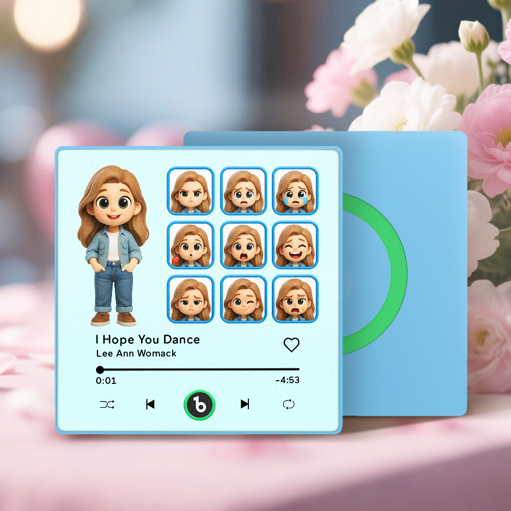 Custom Photo and Funny Expressions Music Fridge Magnet Personalized Photo Frame Gift for Her - MyMoonLampAu