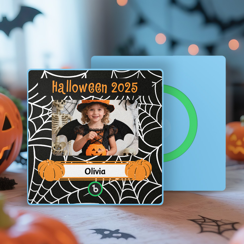 Custom Photo and Names Halloween Music Fridge Magnet Personalized Photo Frame - MyMoonLampAu