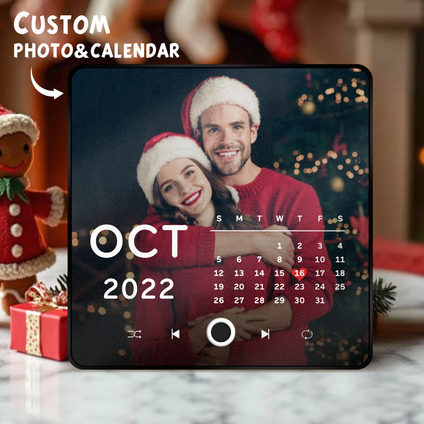 Personalized Photo Calendar Music Fridge Magnet Anniversary Gift Custom Music Magnets Can Play Songs Christmas Gifts