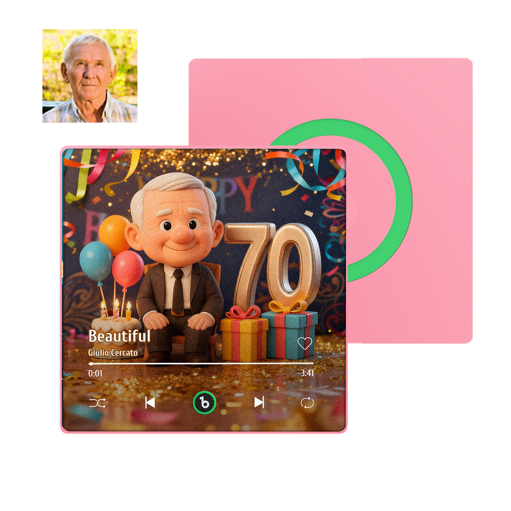 Custom Men's Birthday Gifts Cartoon Music Fridge Magnet - MyMoonLampAu