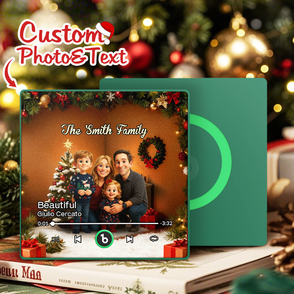 Personalized Family Photo Gifts Cartoon Music Fridge Magnet - MyMoonLampAu