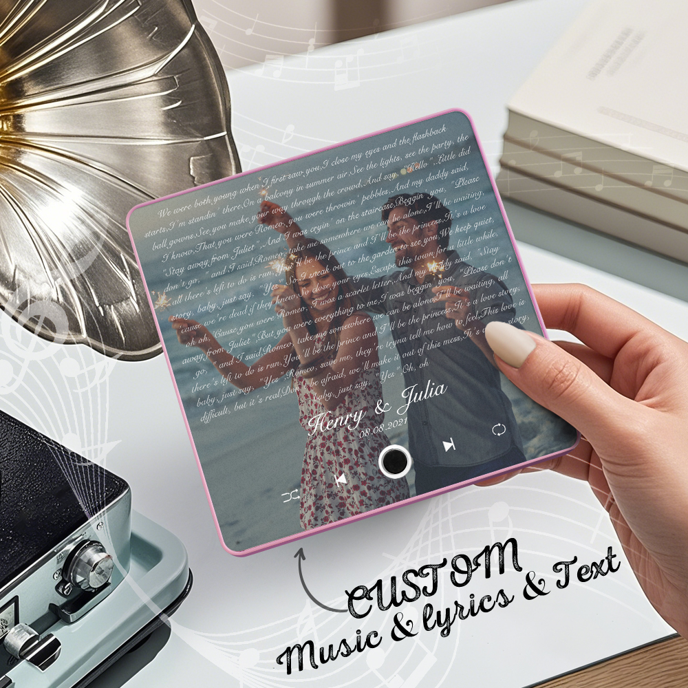 Custom Music Fridge Magnet Lyrics Photo Sticker Gifts Music Wall Photo Sticker Music Movement That Can Be Played Without Cell Phone - MyMoonLampAu