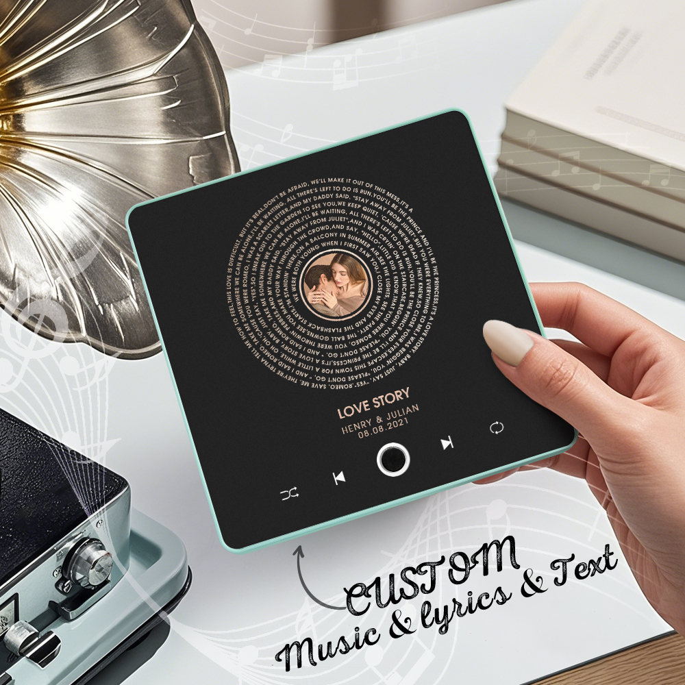 Custom Music Fridge Magnet Lyrics Photo Sticker Gifts Music Wall Photo Sticker Music Movement That Can Be Played Without Cell Phone - MyMoonLampAu