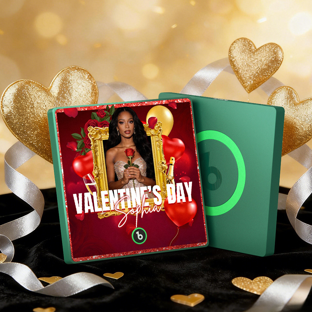 Custom Music Fridge Magnets Colorful Frame Album Fridge Magnet Can Play Songs Heart And Balloon Valentine's Day Gift - MyMoonLampAu