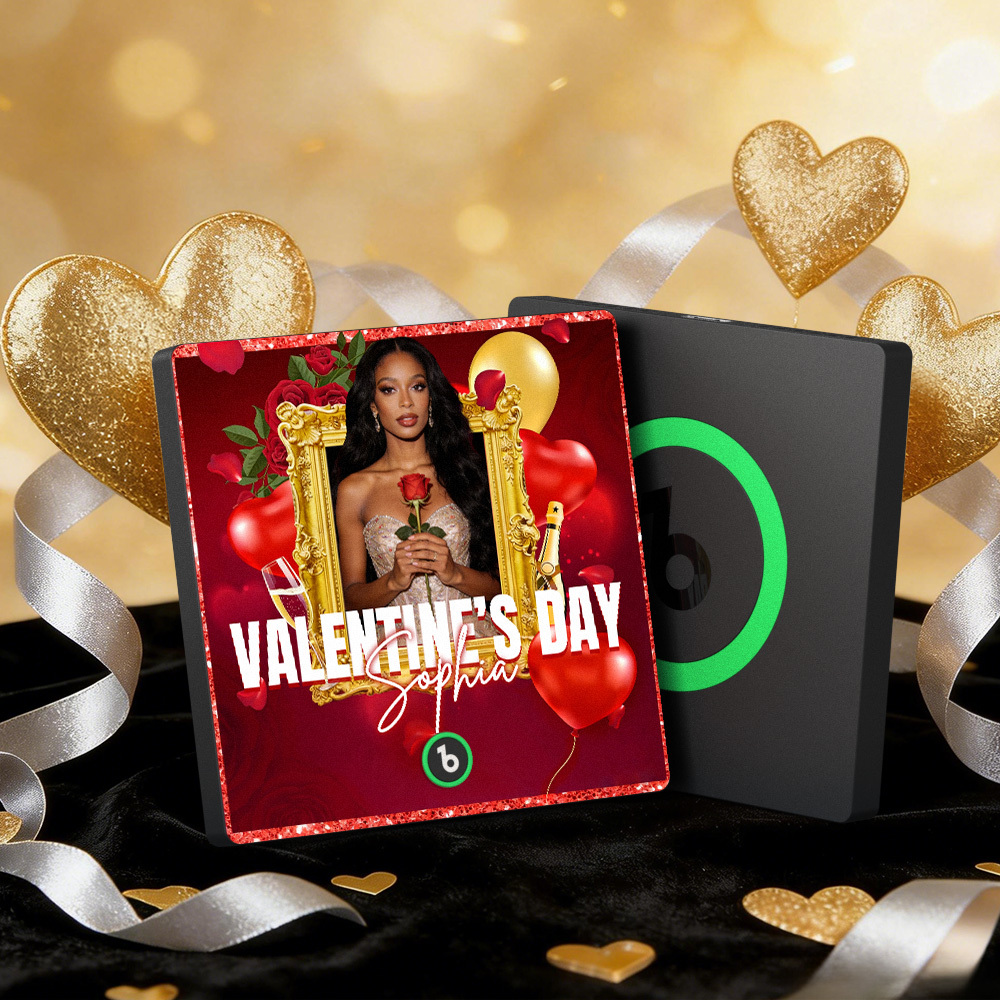 Custom Music Fridge Magnets Colorful Frame Album Fridge Magnet Can Play Songs Heart And Balloon Valentine's Day Gift - MyMoonLampAu