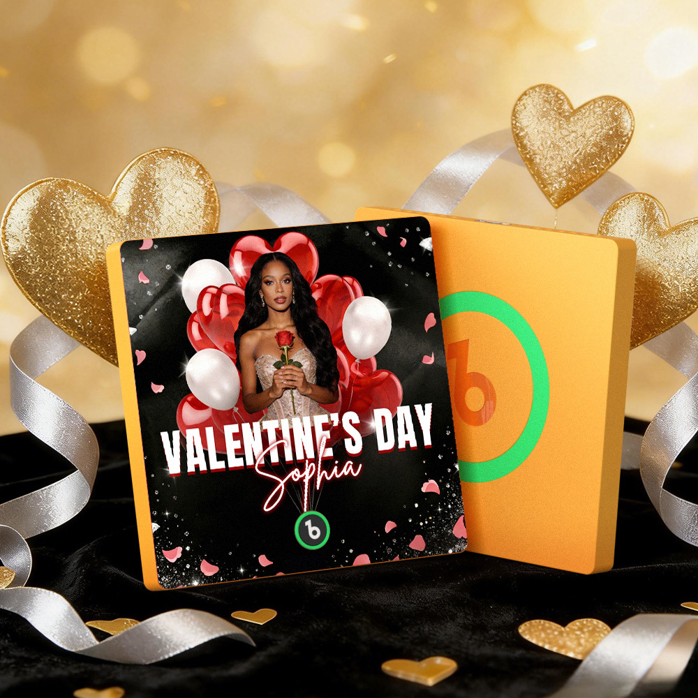 Custom Music Fridge Magnets Colorful Frame Album Fridge Magnet Can Play Songs Heart And Balloon Valentine's Day Gift - MyMoonLampAu