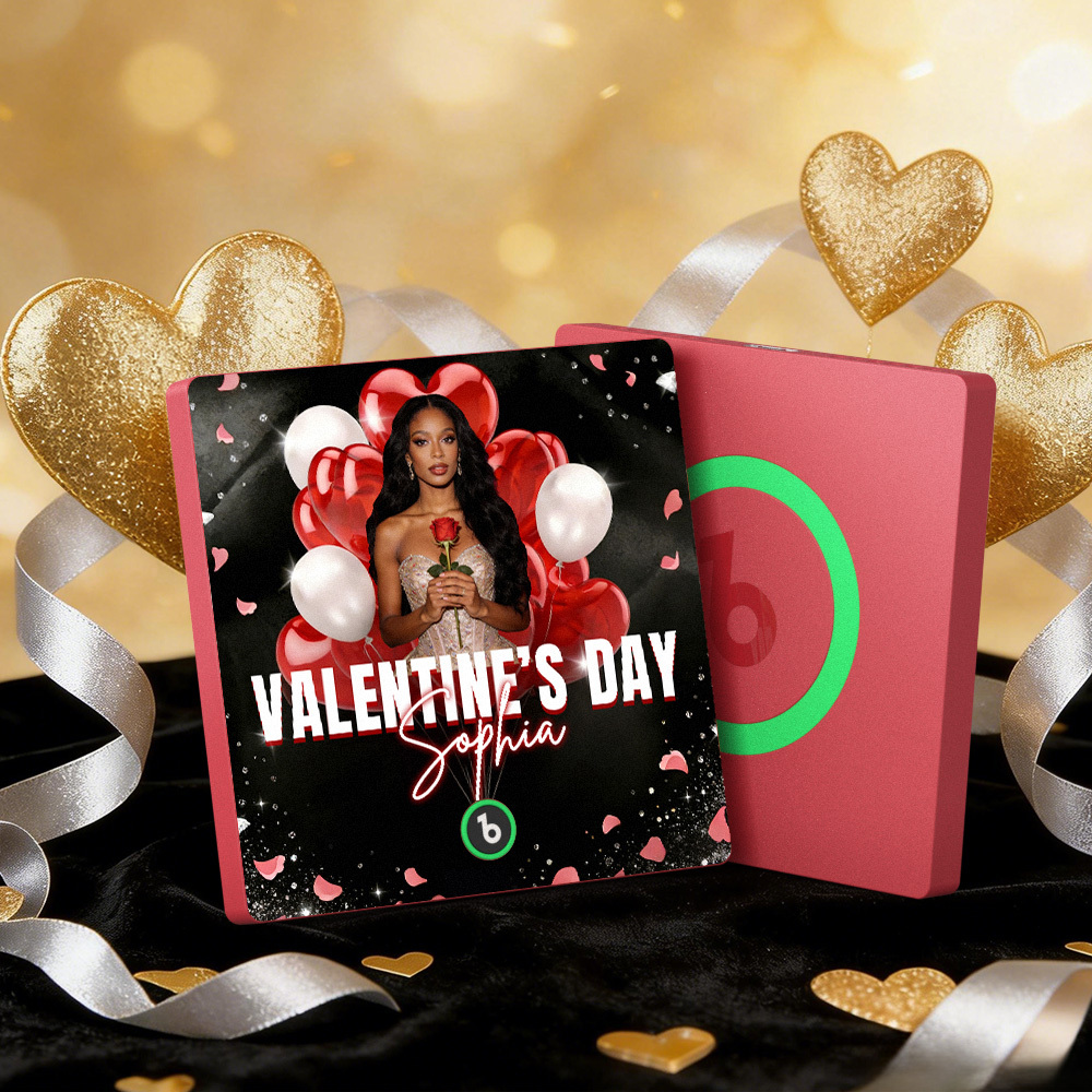 Custom Music Fridge Magnets Colorful Frame Album Fridge Magnet Can Play Songs Heart And Balloon Valentine's Day Gift - MyMoonLampAu