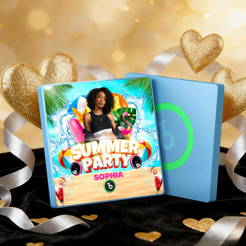 Custom Music Fridge Magnets Summer Party Colorful Frame Album Fridge Magnet Can Play Songs Gift - MyMoonLampAu