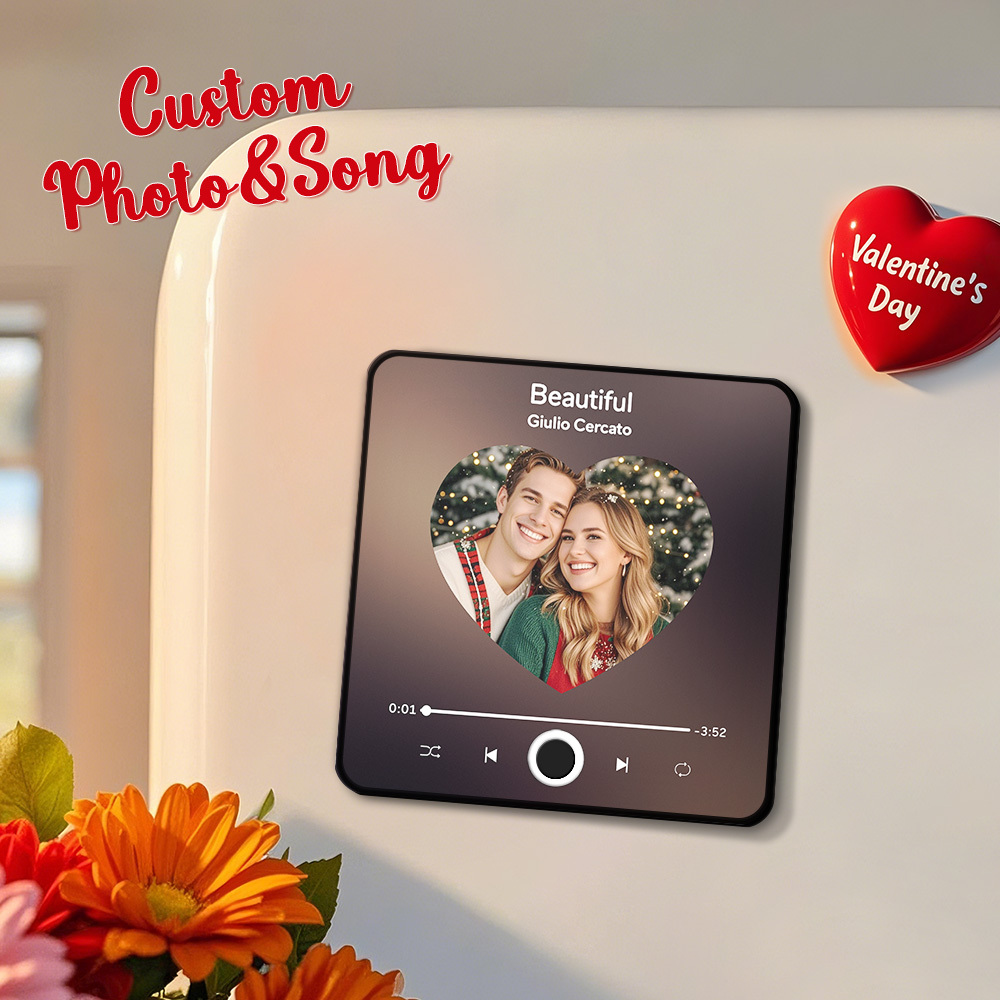 Mother's Day Personalized Photo Album Fridge Magnet Music Wall Photo Sticker Music Movement That Can Be Played Without Cell Phone Music Fridge Magnet Pro Can Play Songs - MyMoonLampAu