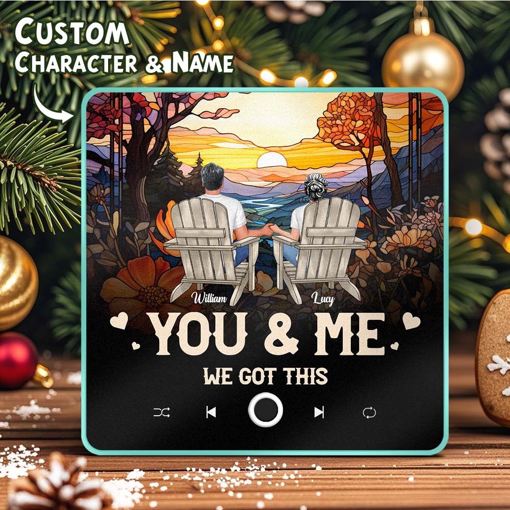 Personalized Music Fridge Magnet Custom Portrait Merry Christmas Custom Music Magnets Can Play Songs Christmas Gift Couple Gifts - MyMoonLampAu
