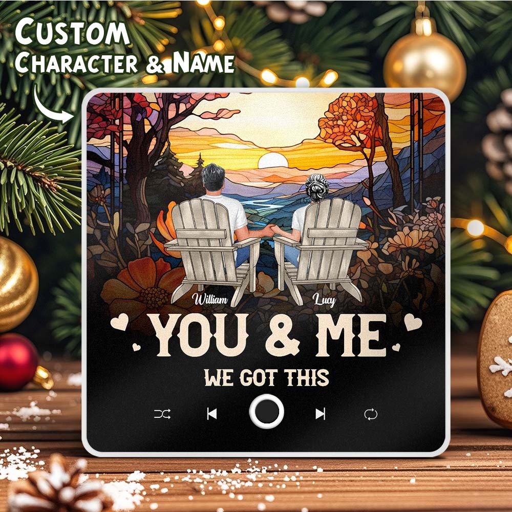 Personalized Music Fridge Magnet Custom Portrait Merry Christmas Custom Music Magnets Can Play Songs Christmas Gift Couple Gifts - MyMoonLampAu