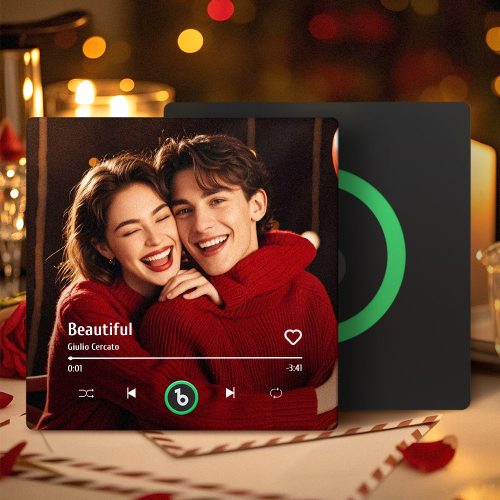 Custom Music Fridge Magnet Colorful Frame Album Fridge Magnet Music Wall Photo Sticker Music Movement That Can Be Played Gift for Couple