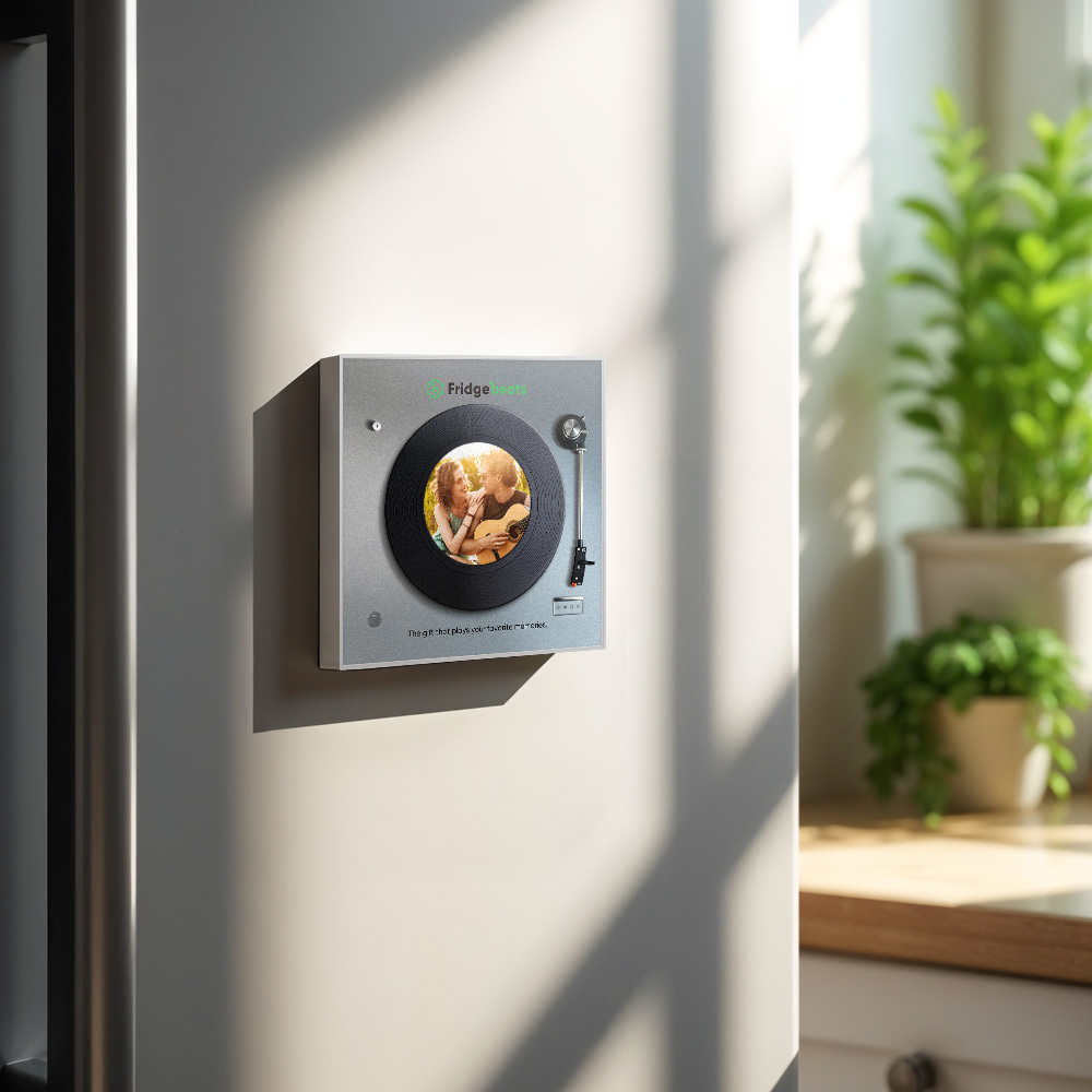Custom Song Fridge Magnet With Photo Supports NFC Functionality Gifts for Men - MyMoonLampAu