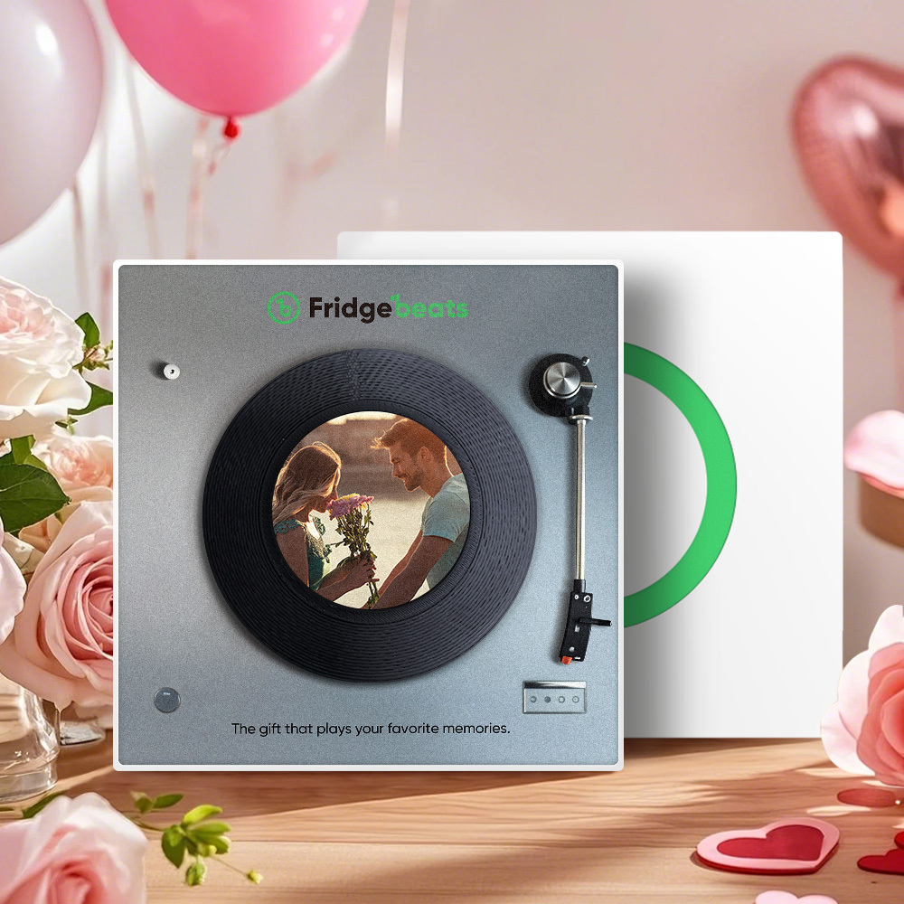 Custom Song Fridge Magnet With Photo Supports NFC Functionality Gifts for Men - MyMoonLampAu