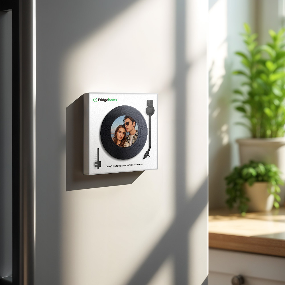 Custom Music Fridge Magnet with Photo Supports NFC Functionality Gifts for Couple - MyMoonLampAu