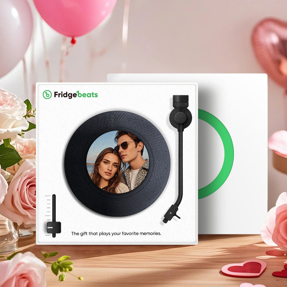 Custom Music Fridge Magnet with Photo Supports NFC Functionality Gifts for Couple - MyMoonLampAu