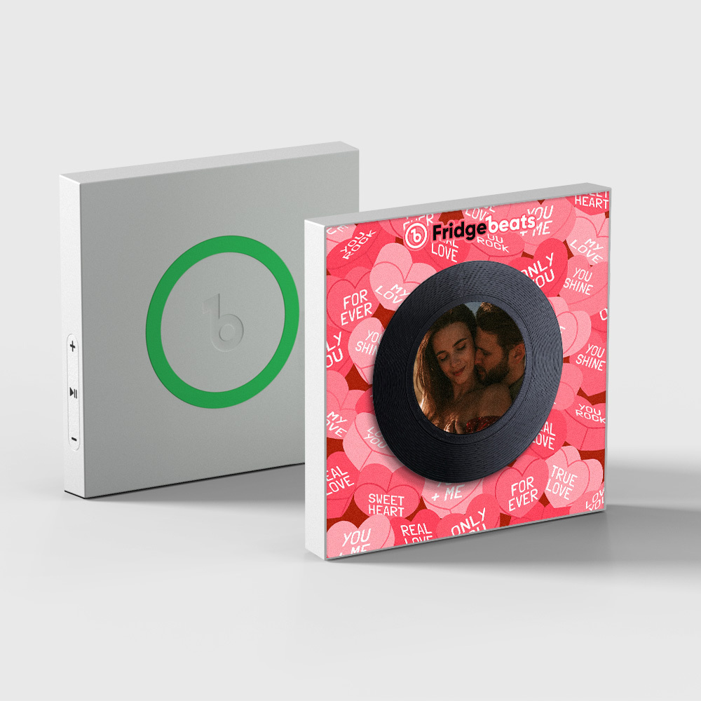 Custom Music And Photo Fridge Magnet Supports NFC Functionality Heart Fridge Magnet Valentine's Gift - MyMoonLampAu