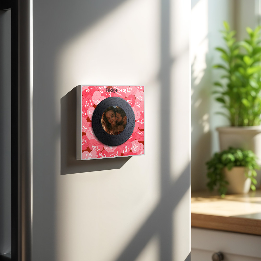 Custom Music And Photo Fridge Magnet Supports NFC Functionality Heart Fridge Magnet Valentine's Gift - MyMoonLampAu