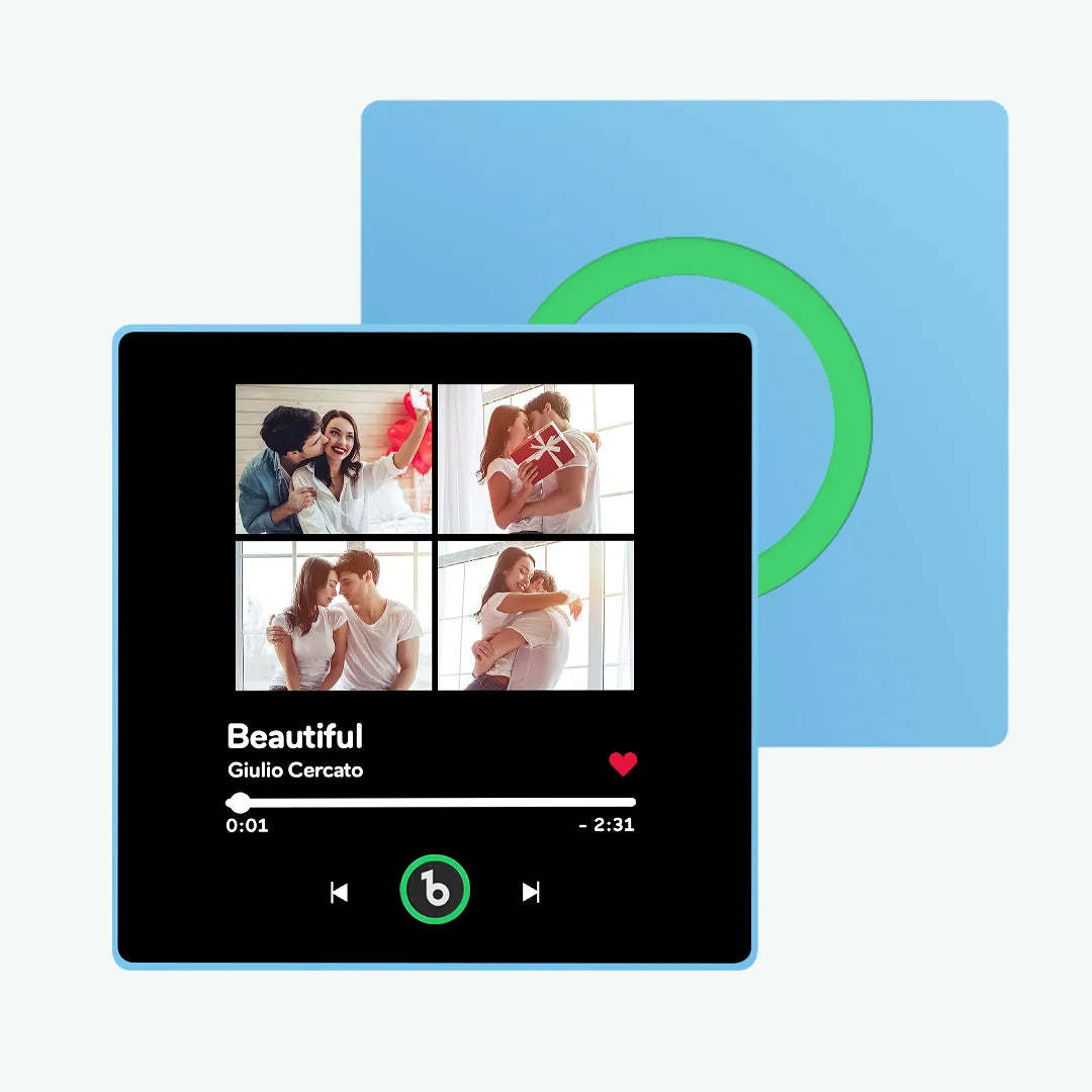 Father's Day Gift Custom Music Fridge Magnet Gift Colorful Frame Album Fridge Magnet Music Wall Photo Sticker Music Movement That Can Be Played Gift - MyMoonLampAu