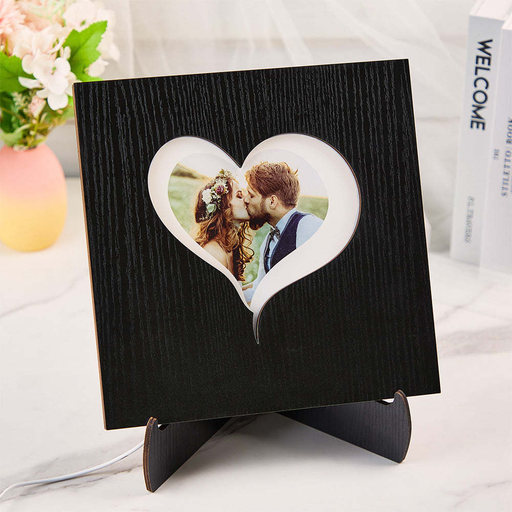 Custom Photo Night Light Creative Sandwich Light Heart Home Gifts - mymoonlampau