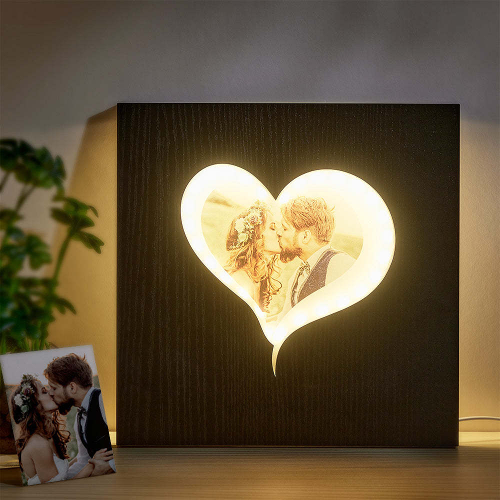 Custom Photo Night Light Creative Sandwich Light Heart Home Gifts - mymoonlampau
