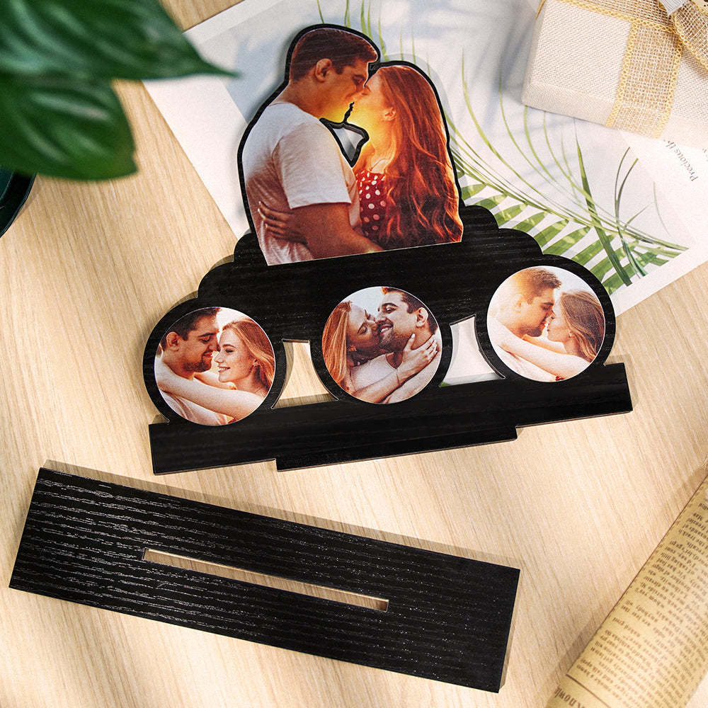 Custom Photo Wooden Frame Romantic Decor Plaque Gifts For Couples - mymoonlampau
