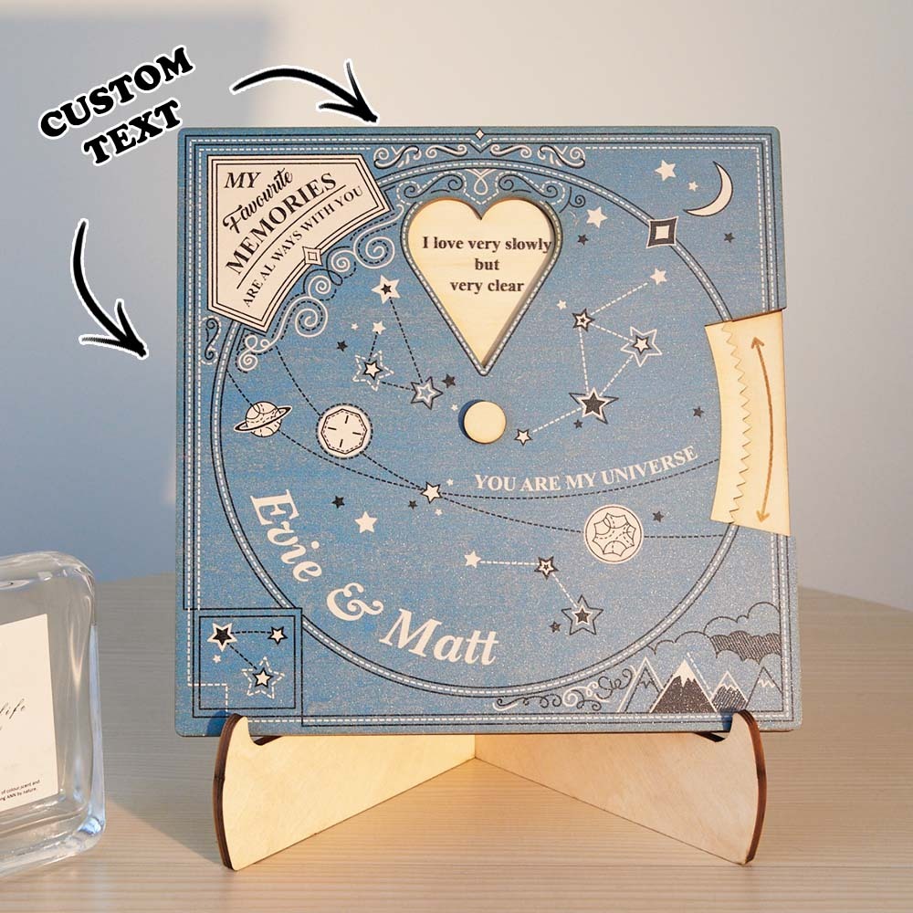 Custom Engraved Rotating Gear Decor Romantic Memorial Gift For Couples - mymoonlampau
