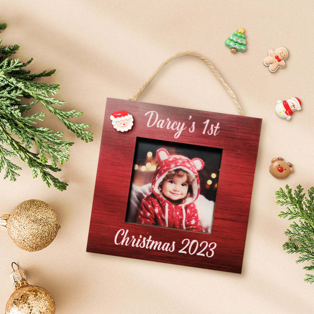 Custom Engraved Christmas Ornament Personalised Photo Creative Decor Christmas Day Gift - mymoonlampau