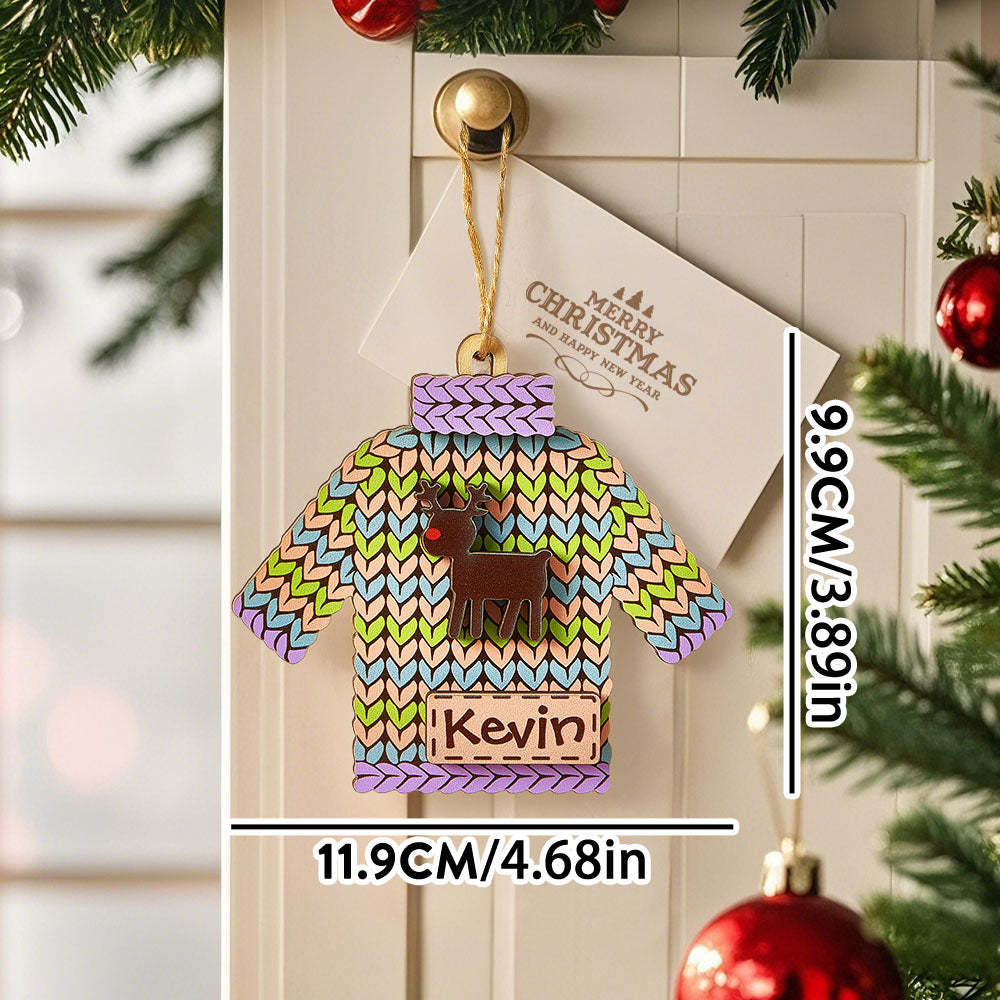 Personalized Name Winter Beanie Hat Christmas Ornament Custom Christmas Winter Mitten Stocking Sweater Ornament - MyMoonLampAu