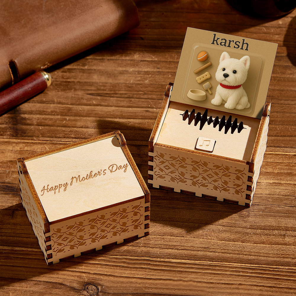 Personalized Digital Music Box Any song Tune or Voice Custom Anime Photo Wooden Photo Music Box with Text Anniversary Gifts - MyMoonLampAu