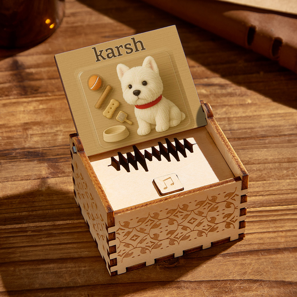 Personalized Digital Music Box Any song Tune or Voice Custom Anime Photo Wooden Photo Music Box with Text Anniversary Gifts - MyMoonLampAu