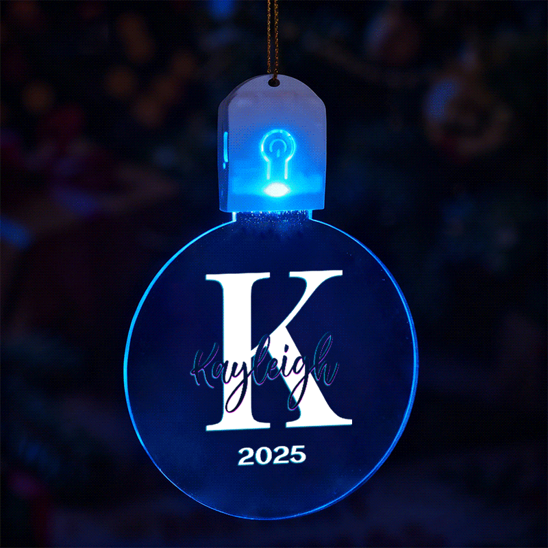 Personalized Letter Christmas Glowing Decoration Christmas Ornaments - MyMoonLampAu