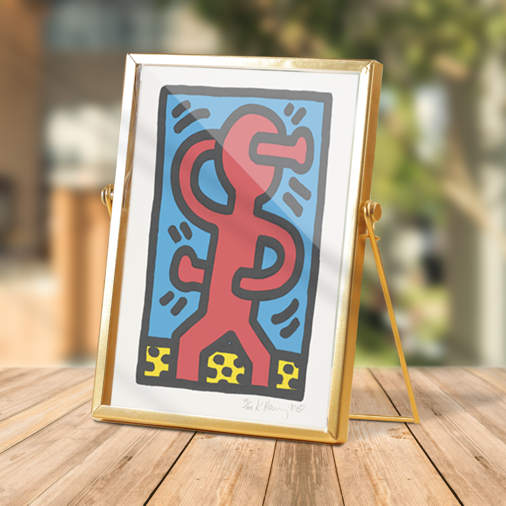 1987 Untitled4 Keith Haring Art Birthday Decor Pop Art Decor Keith Haring Contemporary Ornament With Frame