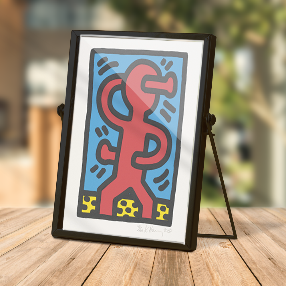 1987 Untitled4 Keith Haring Art Birthday Decor Pop Art Decor Keith Haring Contemporary Ornament With Frame