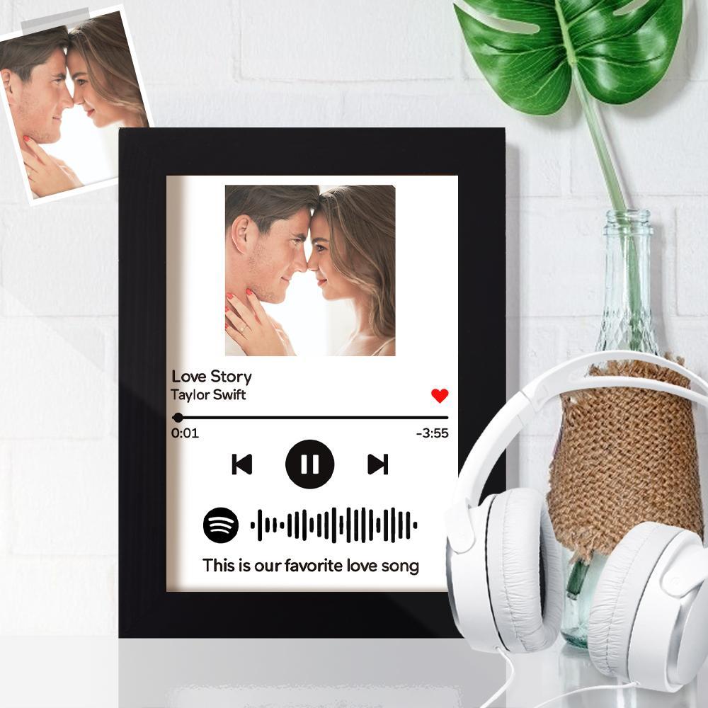 Gifts for Him Custom Spotify Frame Song Frame Song Plaque Custom Song Frame(7"& 10")