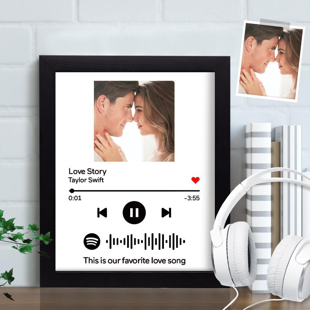 Gifts for Him Custom Spotify Frame Song Frame Song Plaque Custom Song Frame(7"& 10")