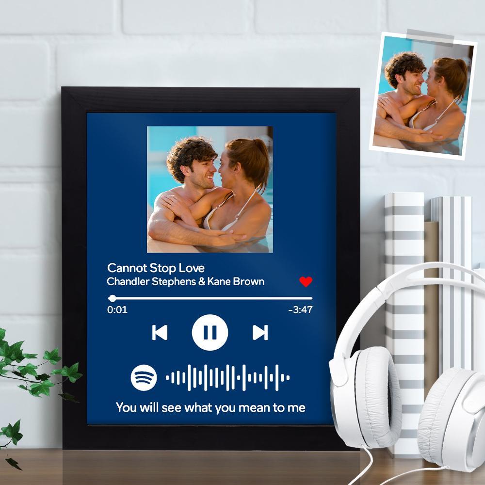 Gifts for Him Custom Spotify Frame Song Frame Song Plaque Custom Song Frame(7"& 10")