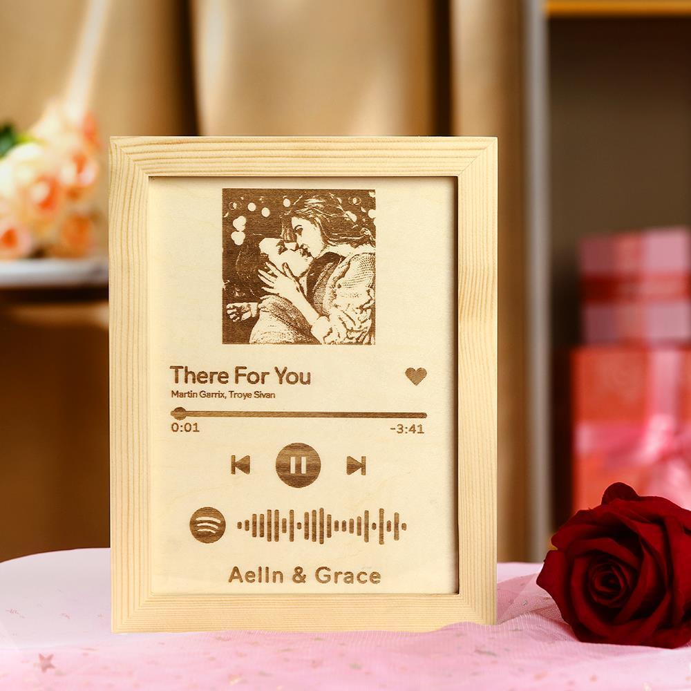 Spotify Frame Custom Spotify Code Music Frame Engraved Wooden Frame Gift for lovers