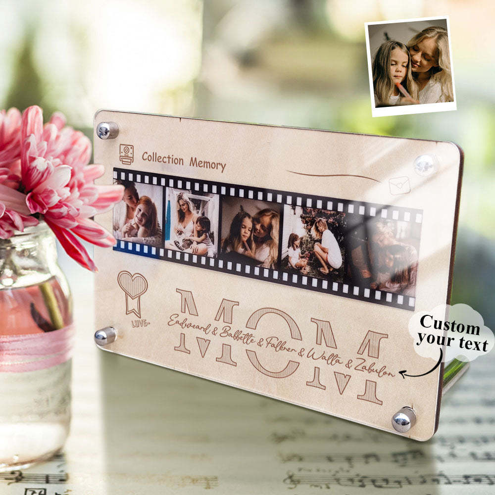Personalized Wooden Acrylic Film Plaque Table Decorations Gift for Mom - mymoonlampau