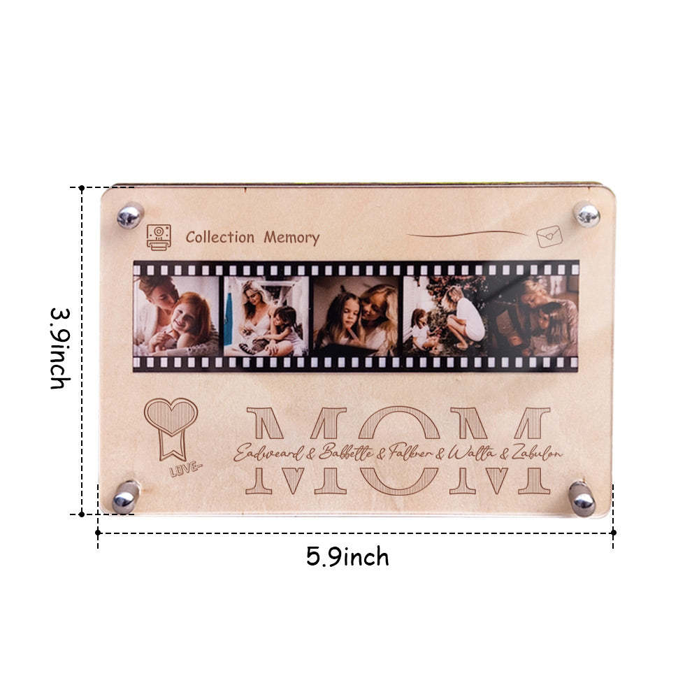 Personalized Wooden Acrylic Film Plaque Table Decorations Gift for Mom - mymoonlampau