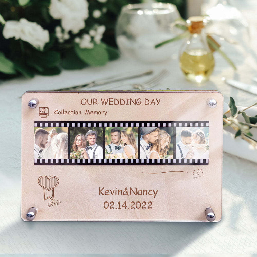 Personalized Wooden Acrylic Film Plaque Custom Wedding Plaque Table Decorations Wedding Gift - mymoonlampau