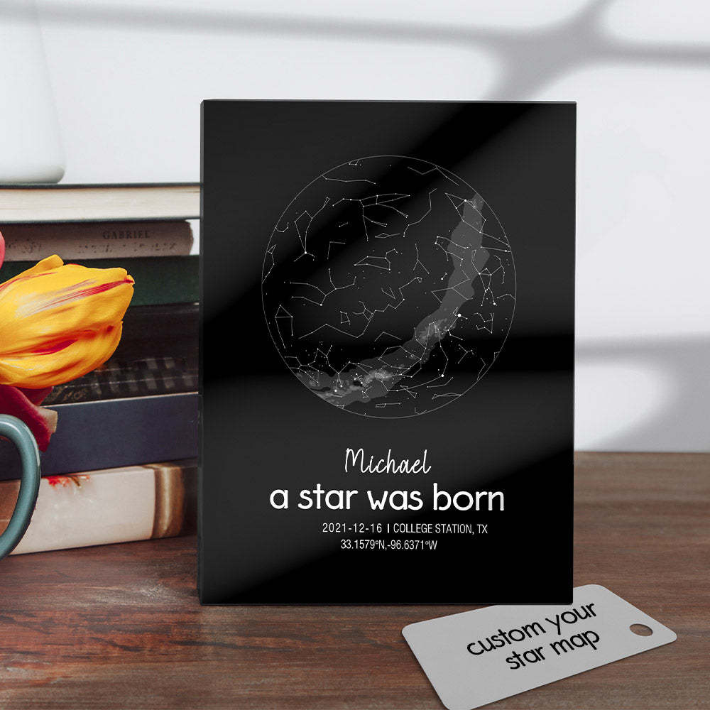 Custom Star Map Print Birthday Gift Night Sky Print Unique Gift - mymoonlampau