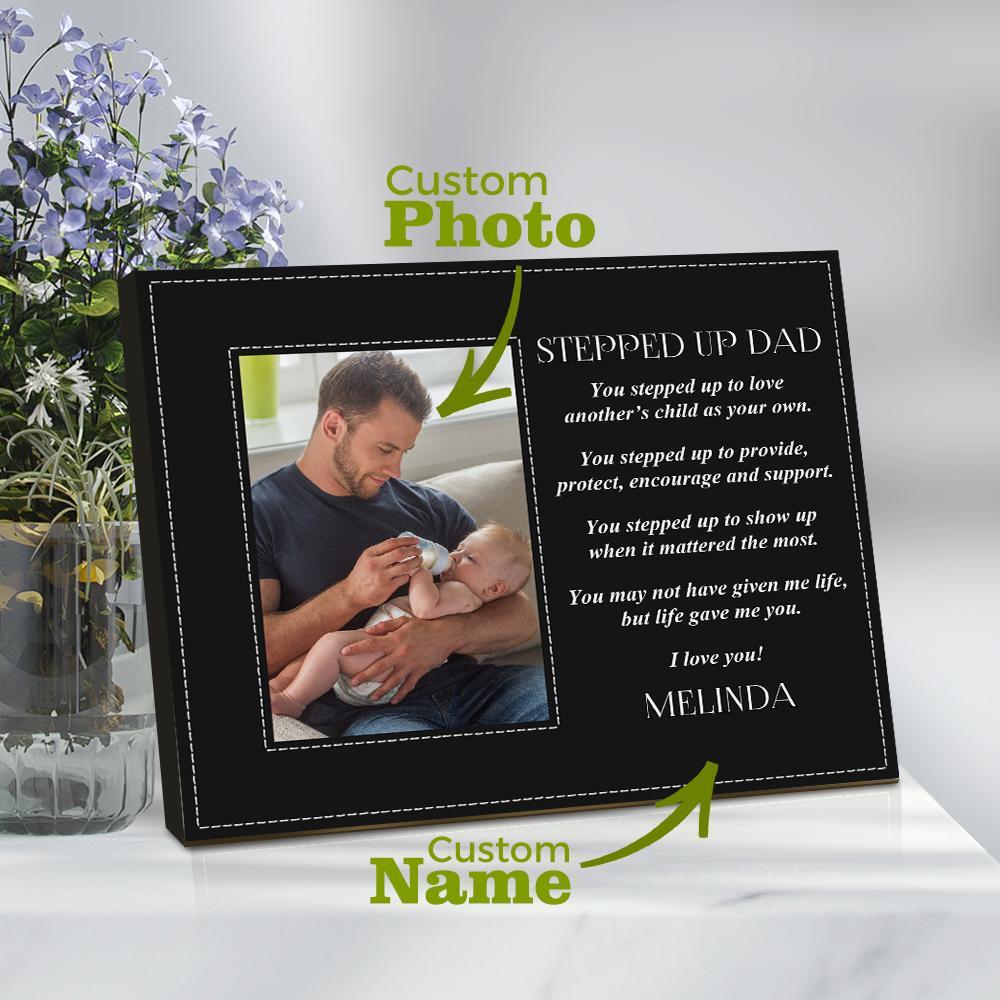 Personalised Stepped Up Dad Picture Frame Father's Day Gift for Dad - photomoonlampau