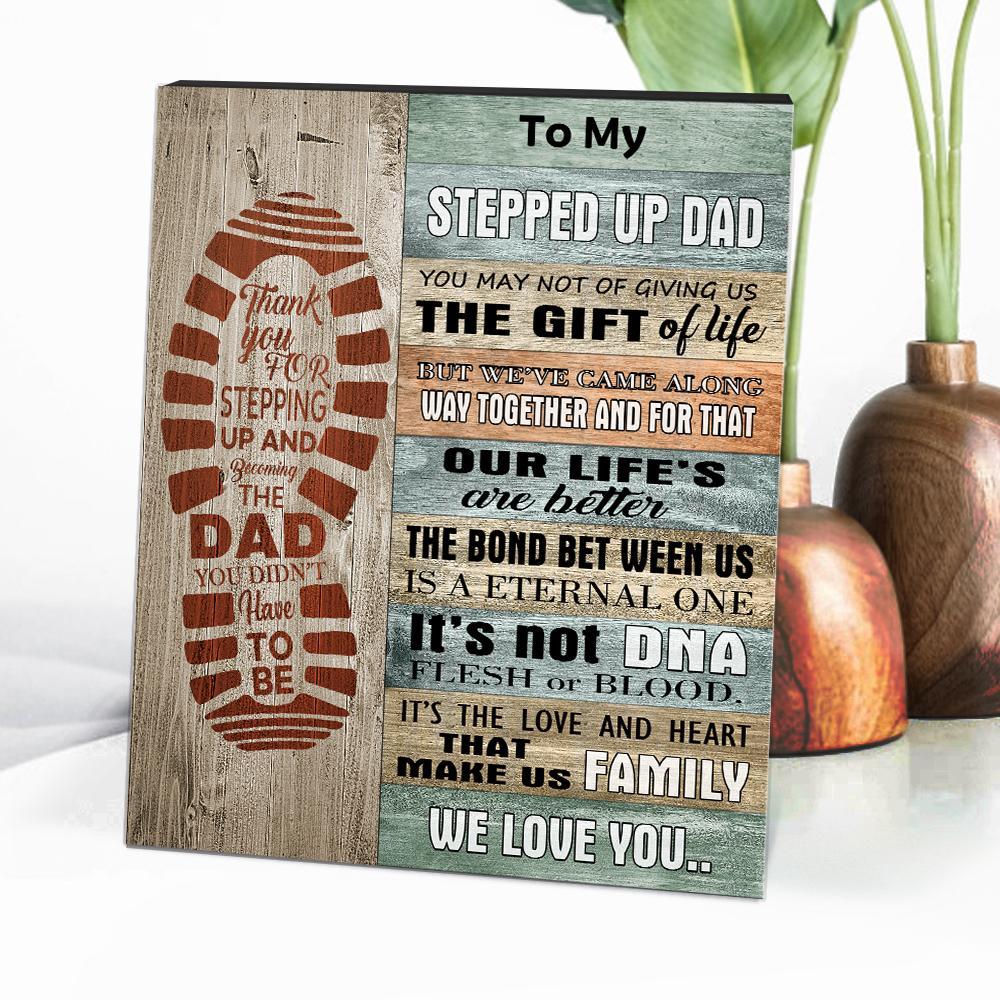 Personalised Stepped Up Dad Frame Father's Day Gift for Dad - photomoonlampau