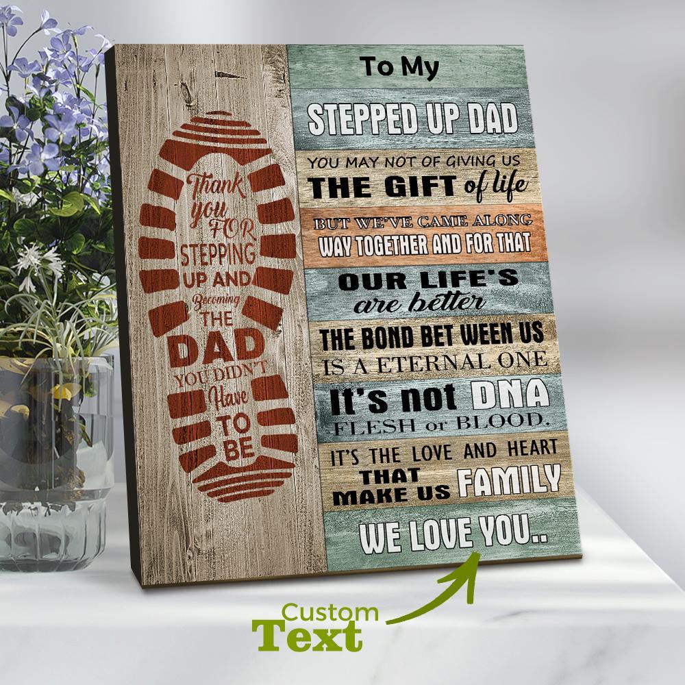 Personalised Stepped Up Dad Frame Father's Day Gift for Dad - photomoonlampau