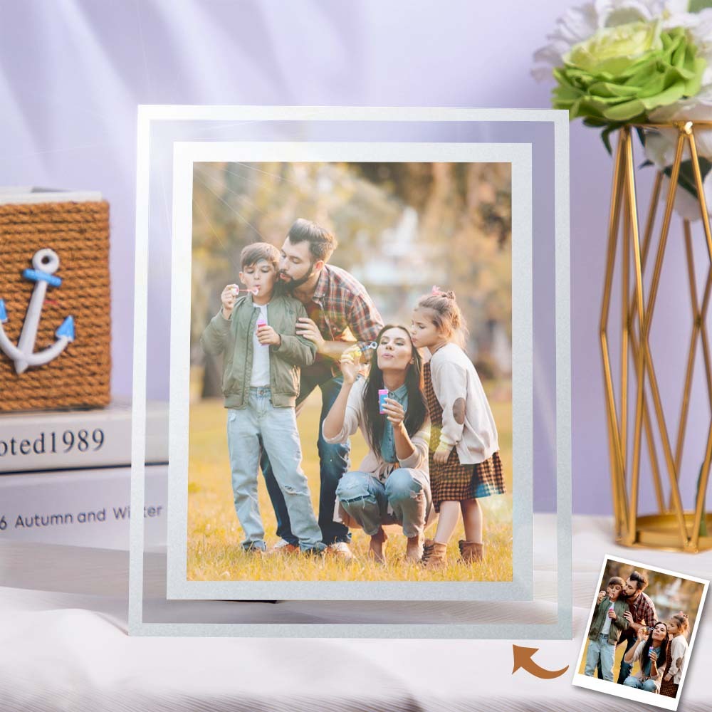 Custom Crystal Photo Frame Photo Holder Decorative Plaque Creative Gift - mymoonlampau