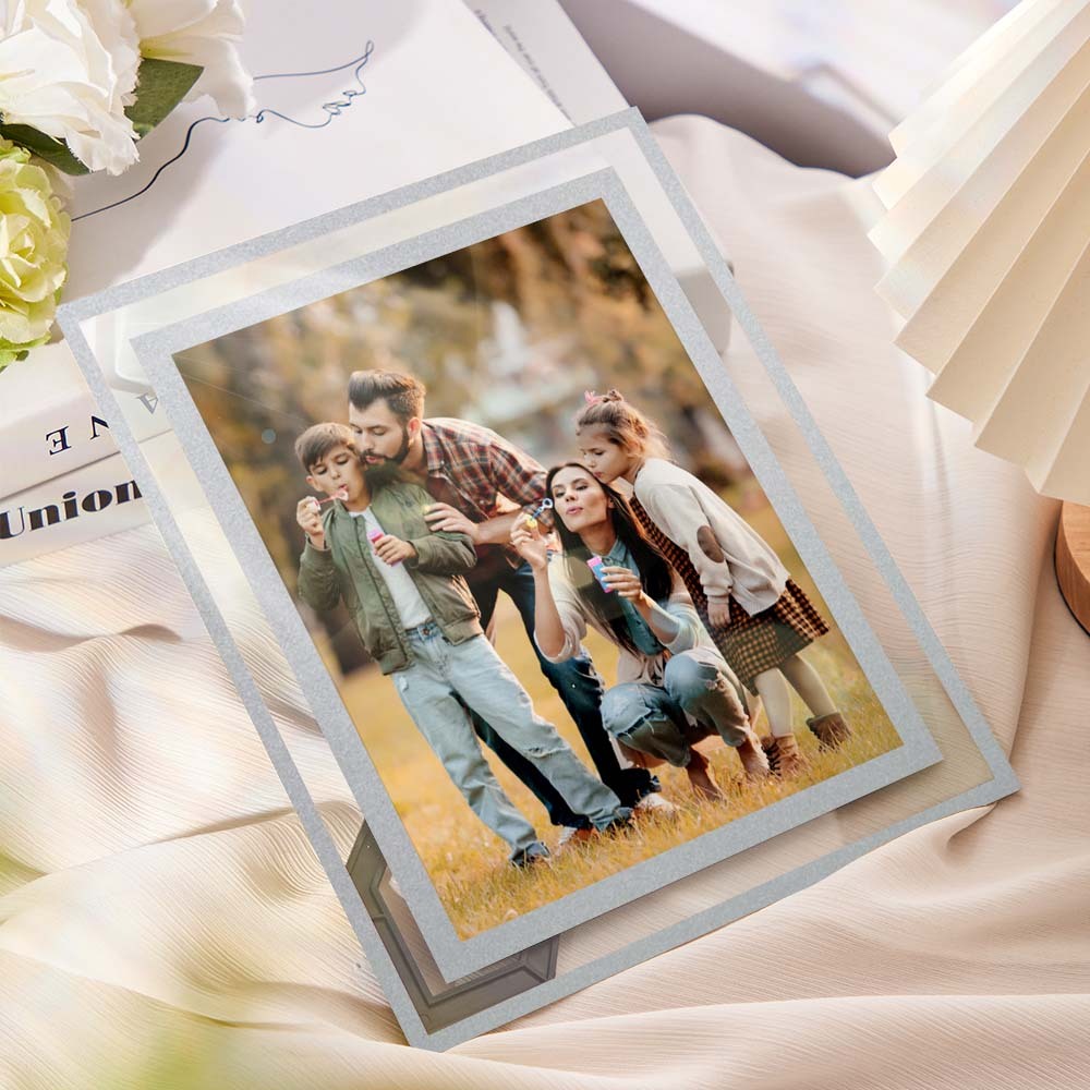 Custom Crystal Photo Frame Photo Holder Decorative Plaque Creative Gift - mymoonlampau