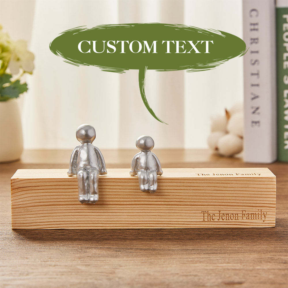 Custom Engraved Family Combination Metal Sculpture Figurines Anniversary Gift - mymoonlampau
